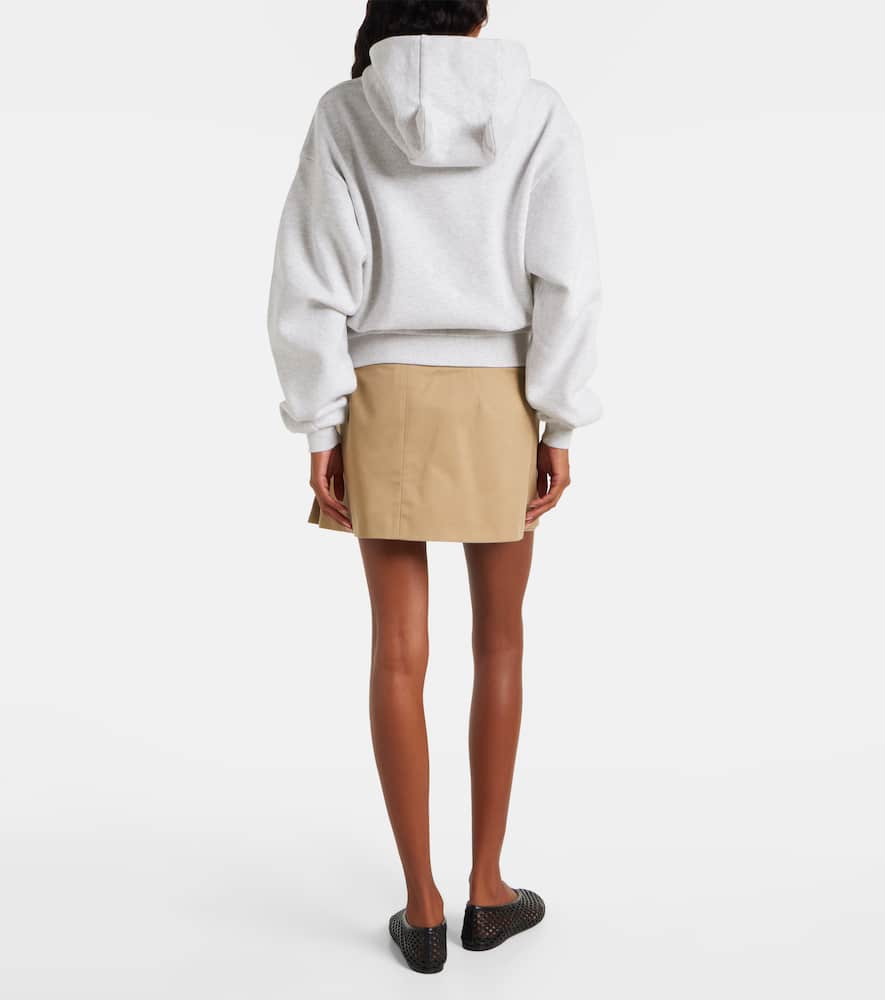 Logo cotton-blend jersey hoodie