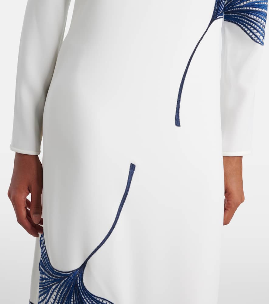 Austie embroidered crêpe gown
