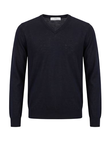Man Sweater Midnight blue Size 36 Merino Wool, Silk