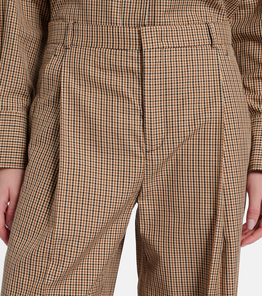 Camille cotton-blend wide-leg pants