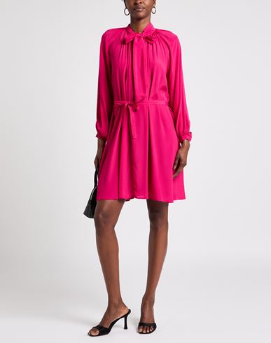 Woman Mini dress Magenta Size 4 Acetate, Silk