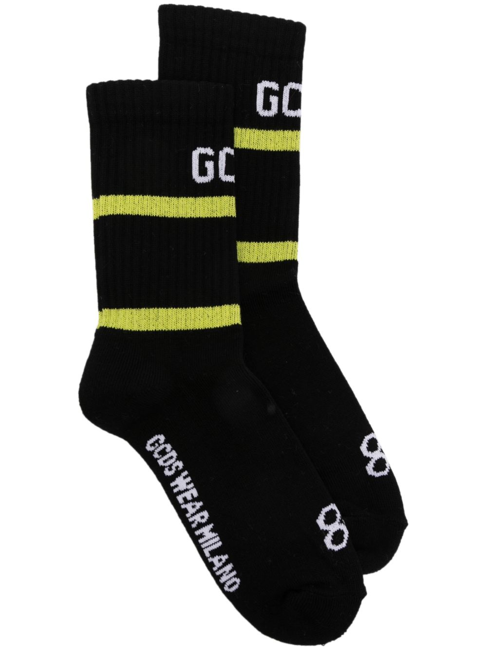 Logo ribbed-knit socks - Black
