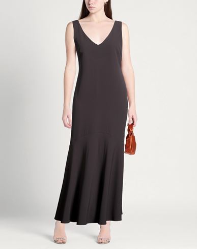 Woman Maxi dress Grey Size M Polyester, Elastane