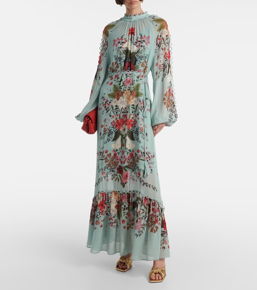 Beauty Bouquet Blue floral maxi dress