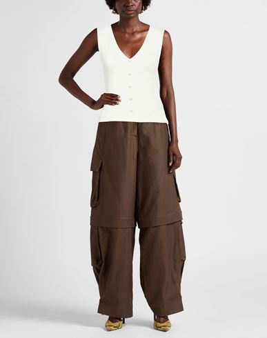 Woman Tank top White Size L Viscose, Polyester, Elastane