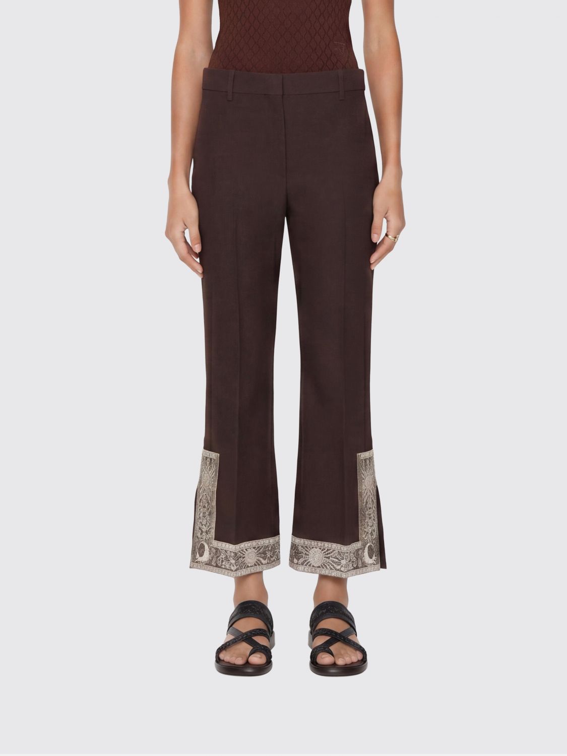 Pants Woman color Brown