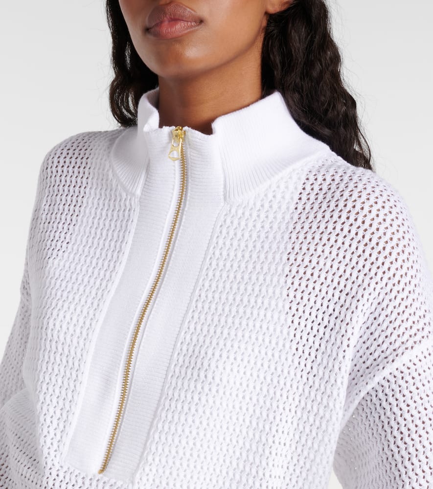 Aurora cotton half-zip sweater