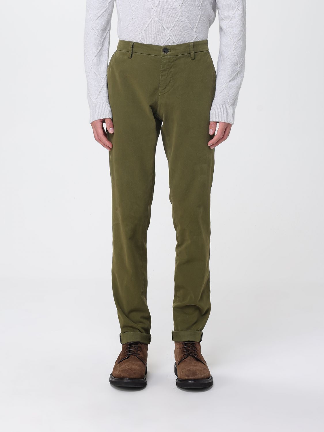 Pants Men color Green