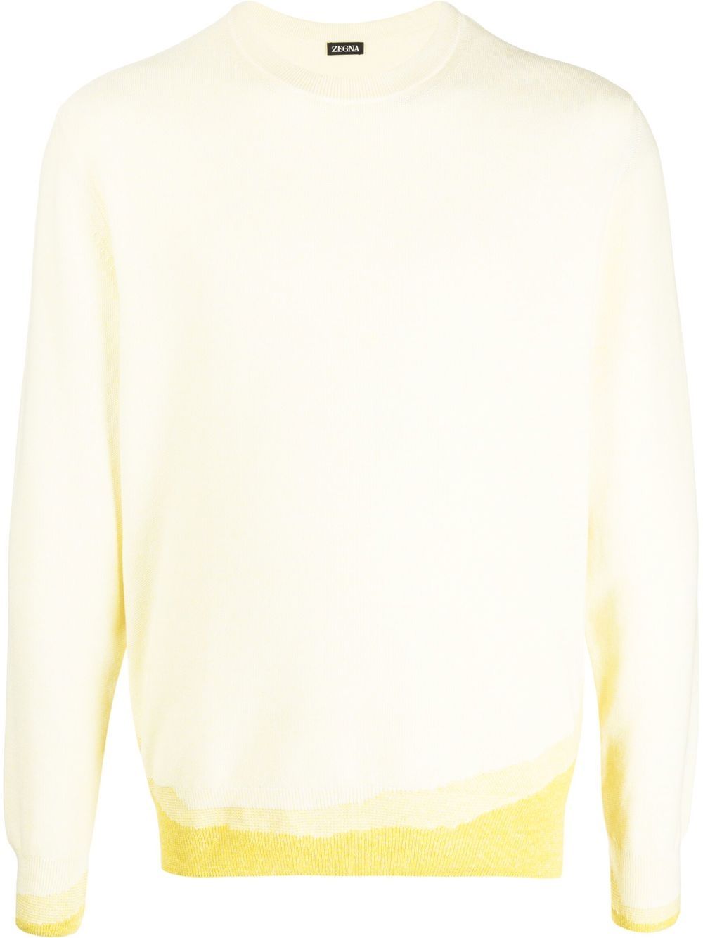 Ribbed-knit crew neck sweatshirt - Blue