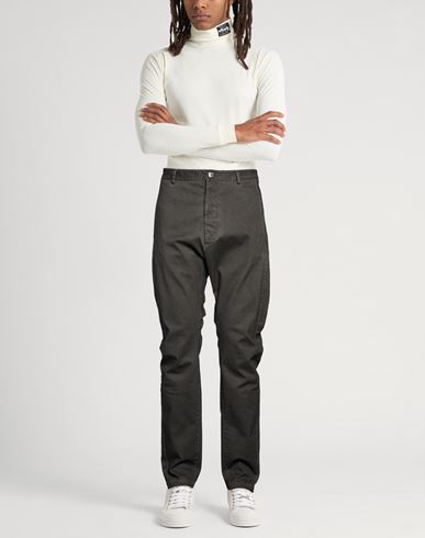 Man Pants Black Size L Cotton, Elastane