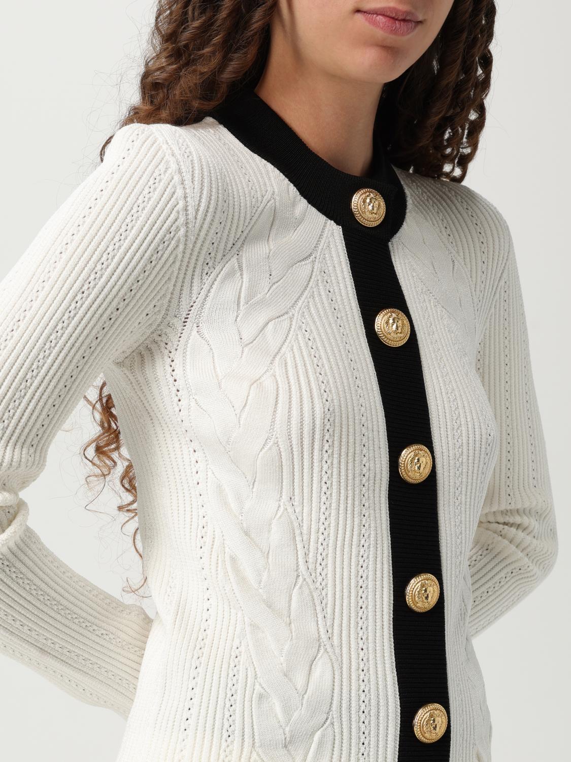 Two-tone cardigan - White
