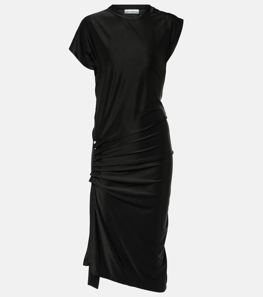 Draped jersey midi dress