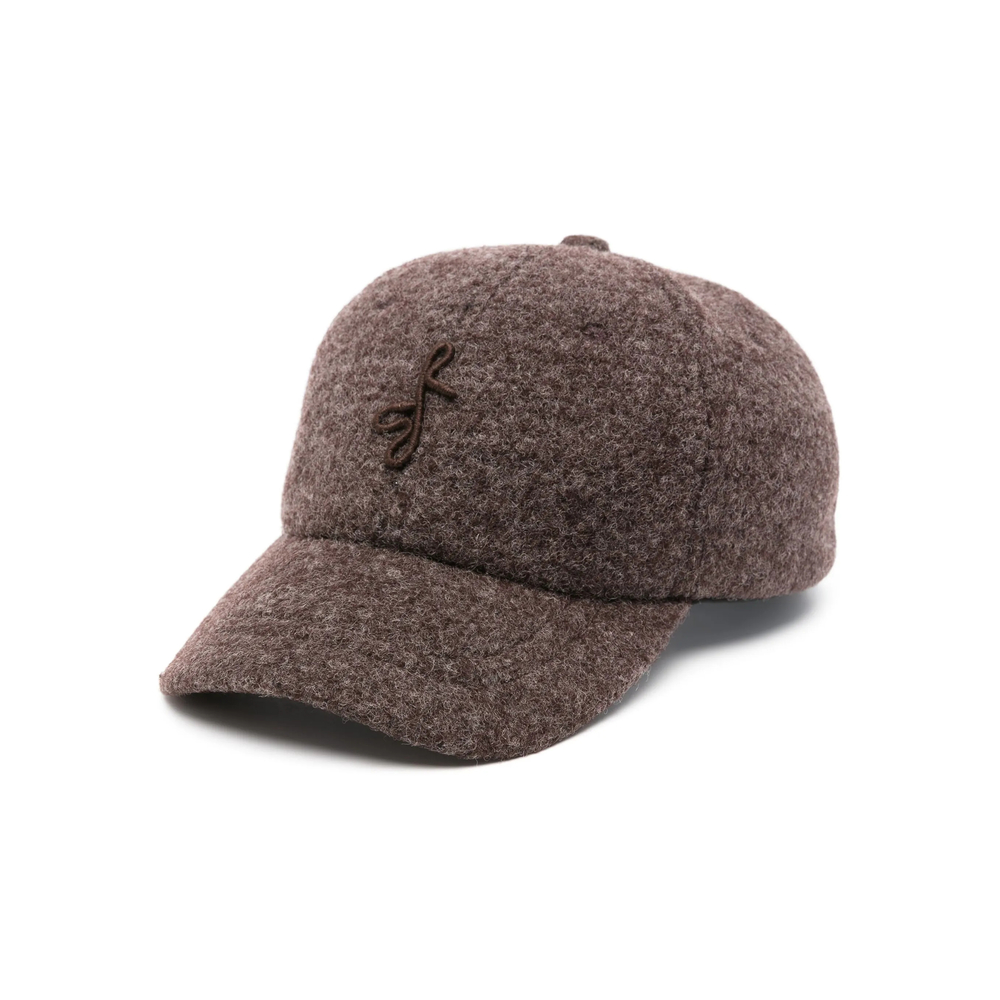 Logo-embroidered Felted Cap