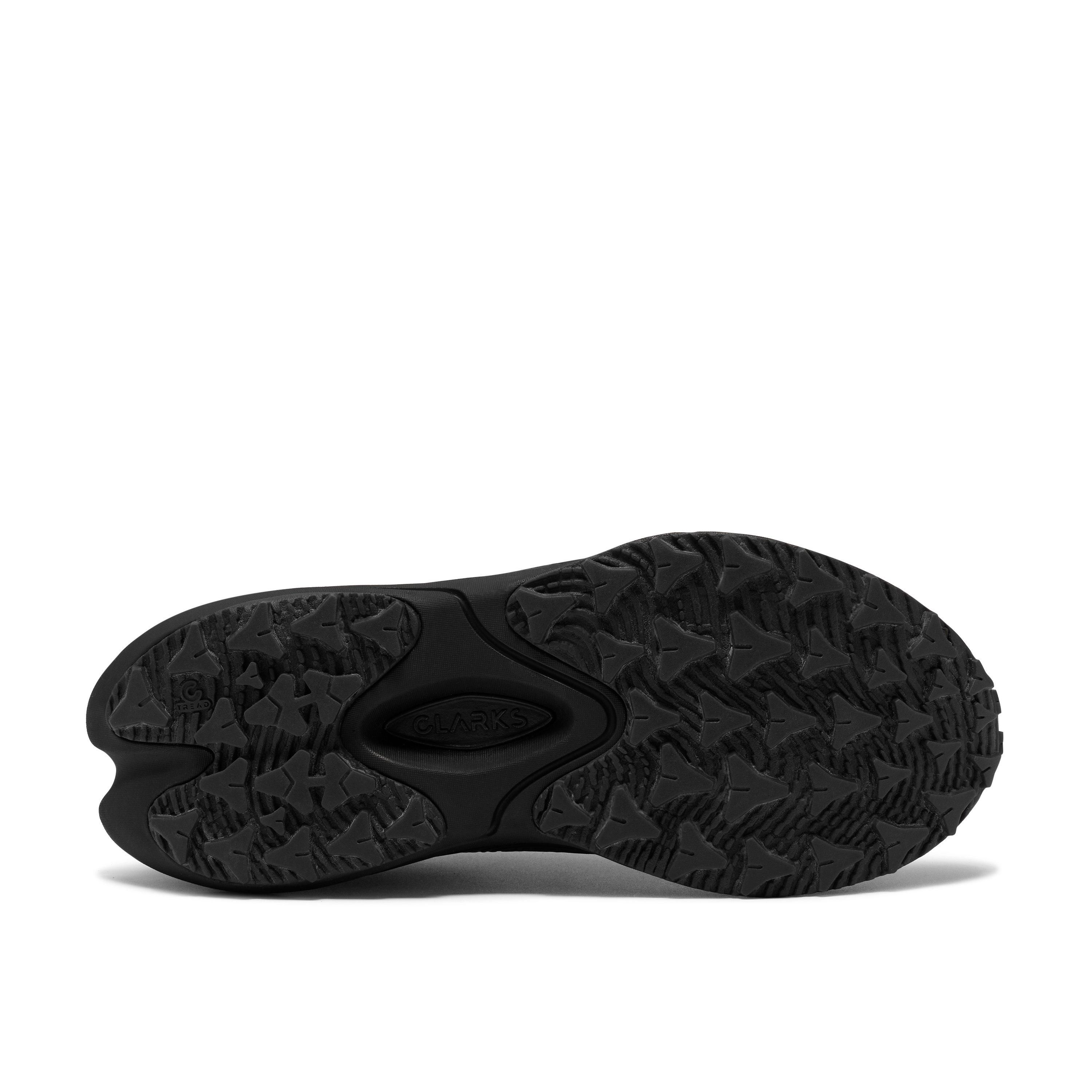 Clarks Pace Trail Go Waterproof Black/black Trainers,lace Up