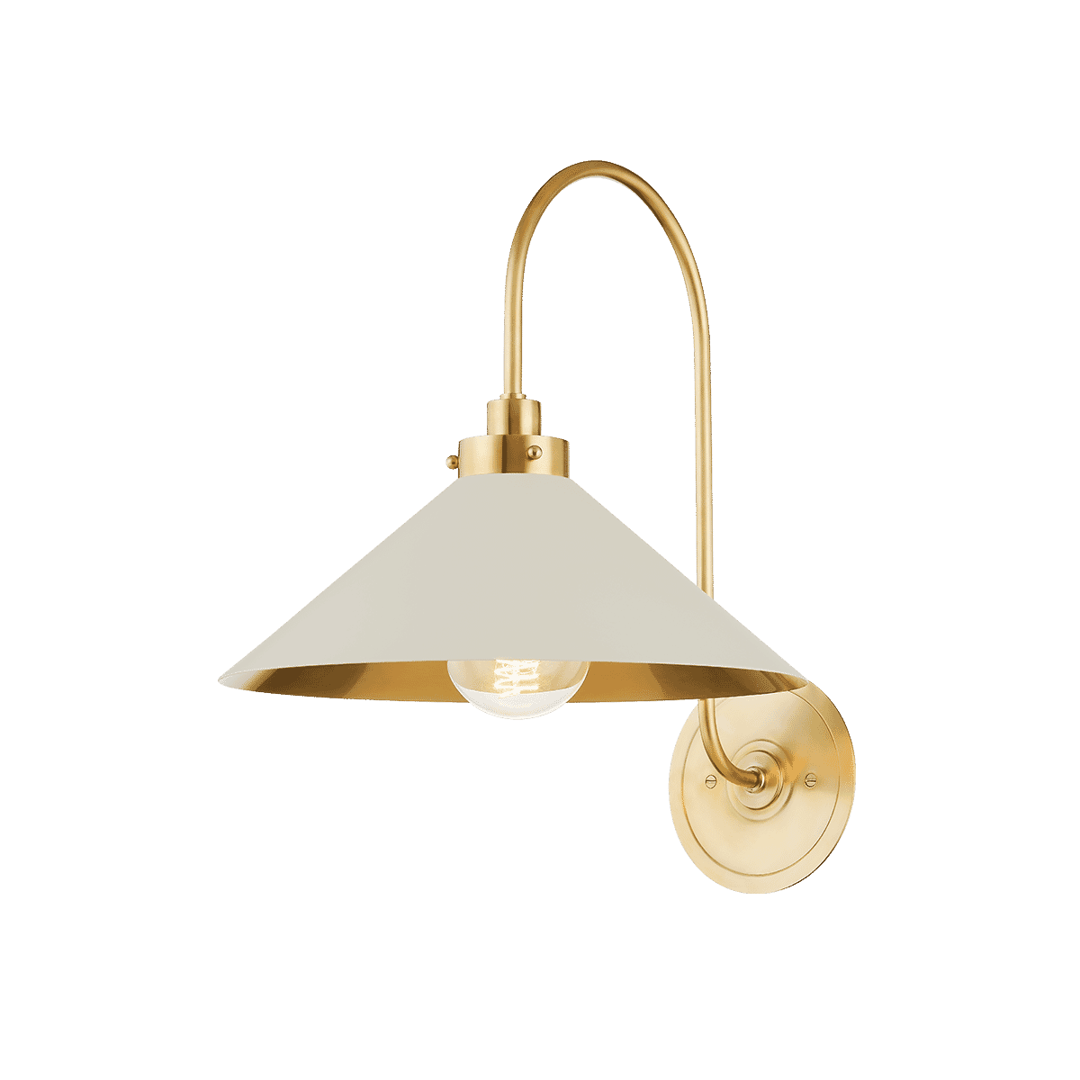 Aged Brass One Light Wall Sconce from the Clivedon Collection