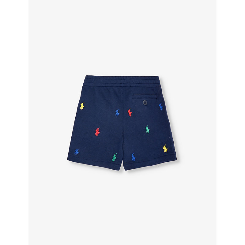 Boys Navy Kids Boys' Logo-embroidered Cotton Shorts 24 Months