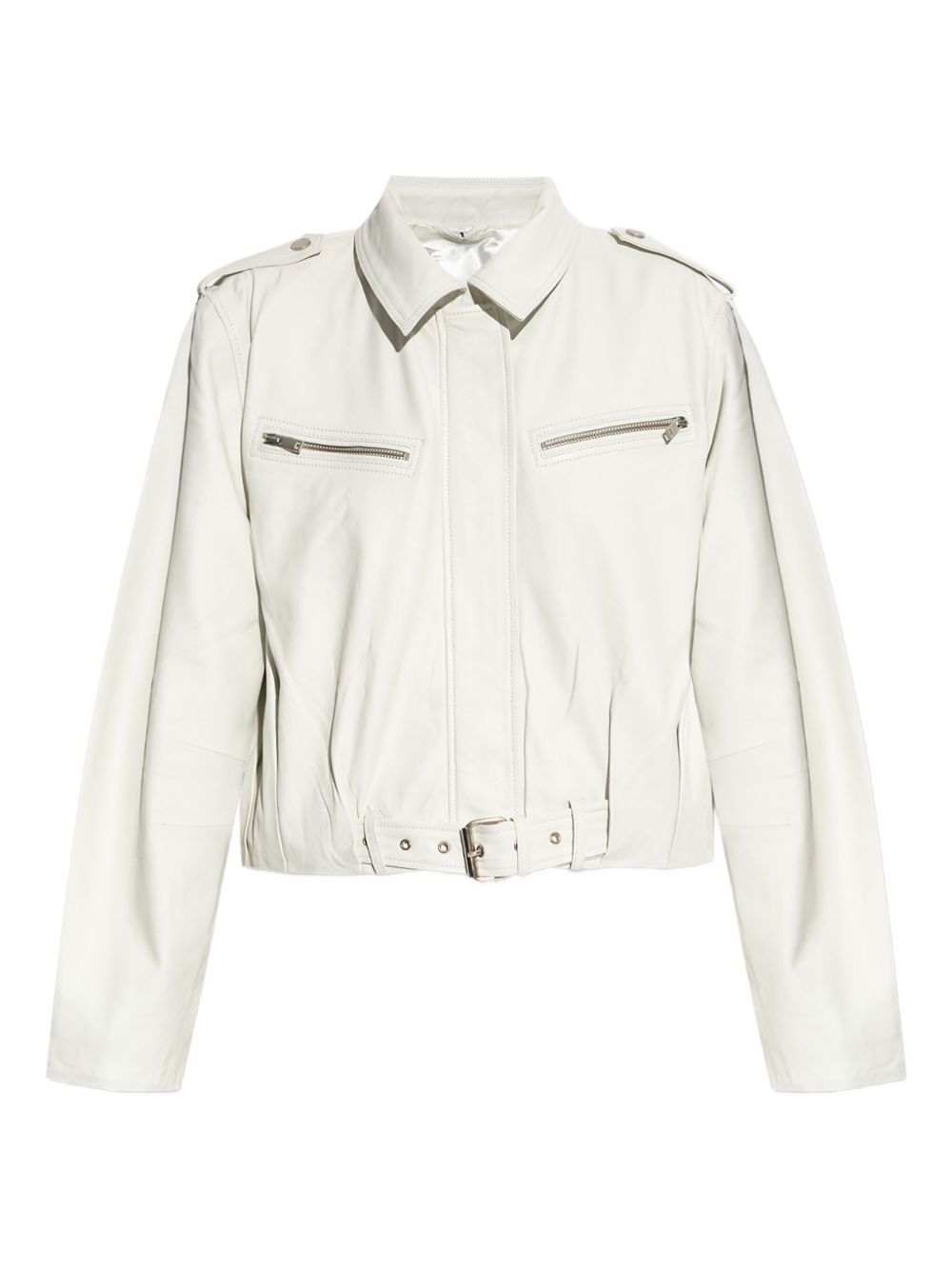 Gestuz leather jacket - White