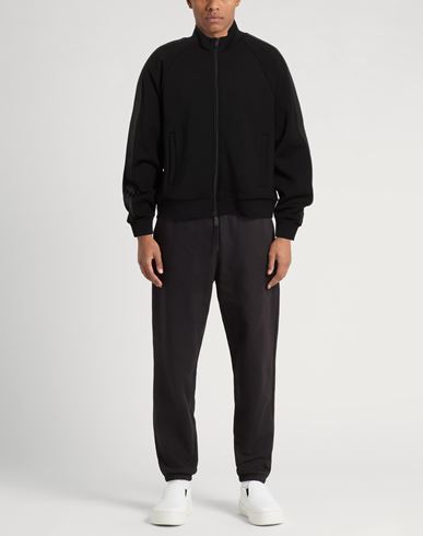 Man Sweatshirt Black Size L Viscose, Elastane
