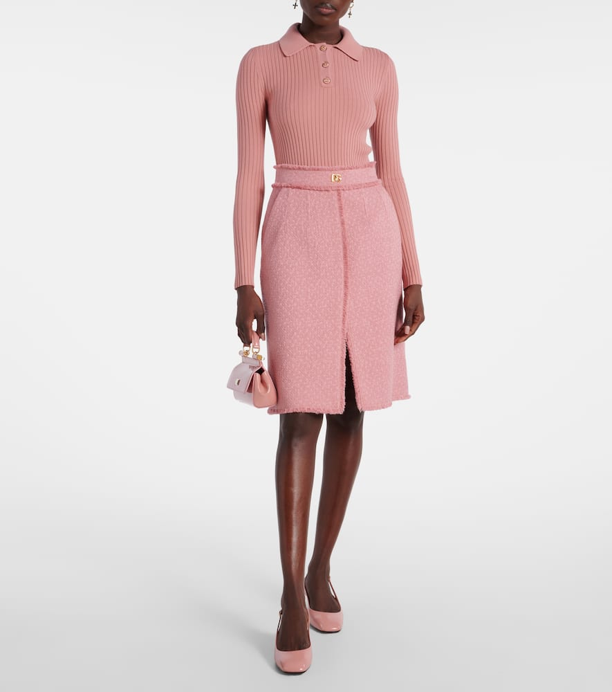 DG wool-blend skirt