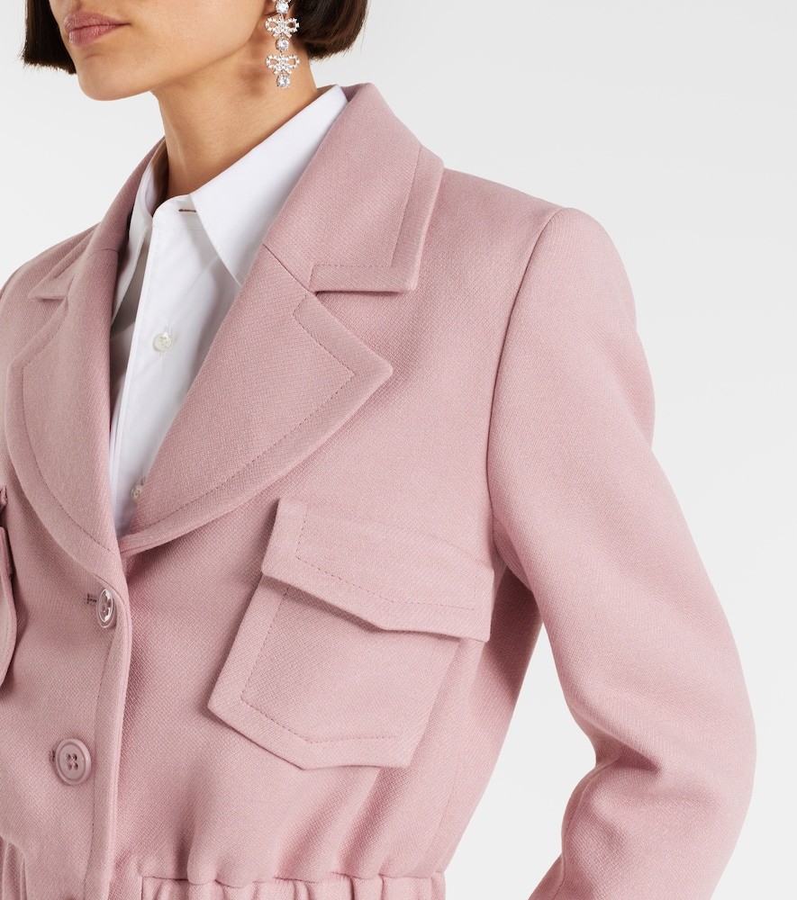 Layered Coolness organza-trimmed cropped jacket