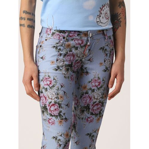 Jeans with floral pattern