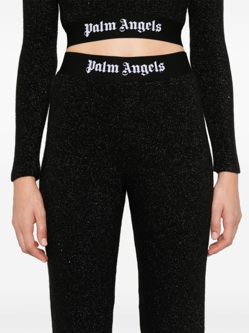 Black Wool Blend Leggings