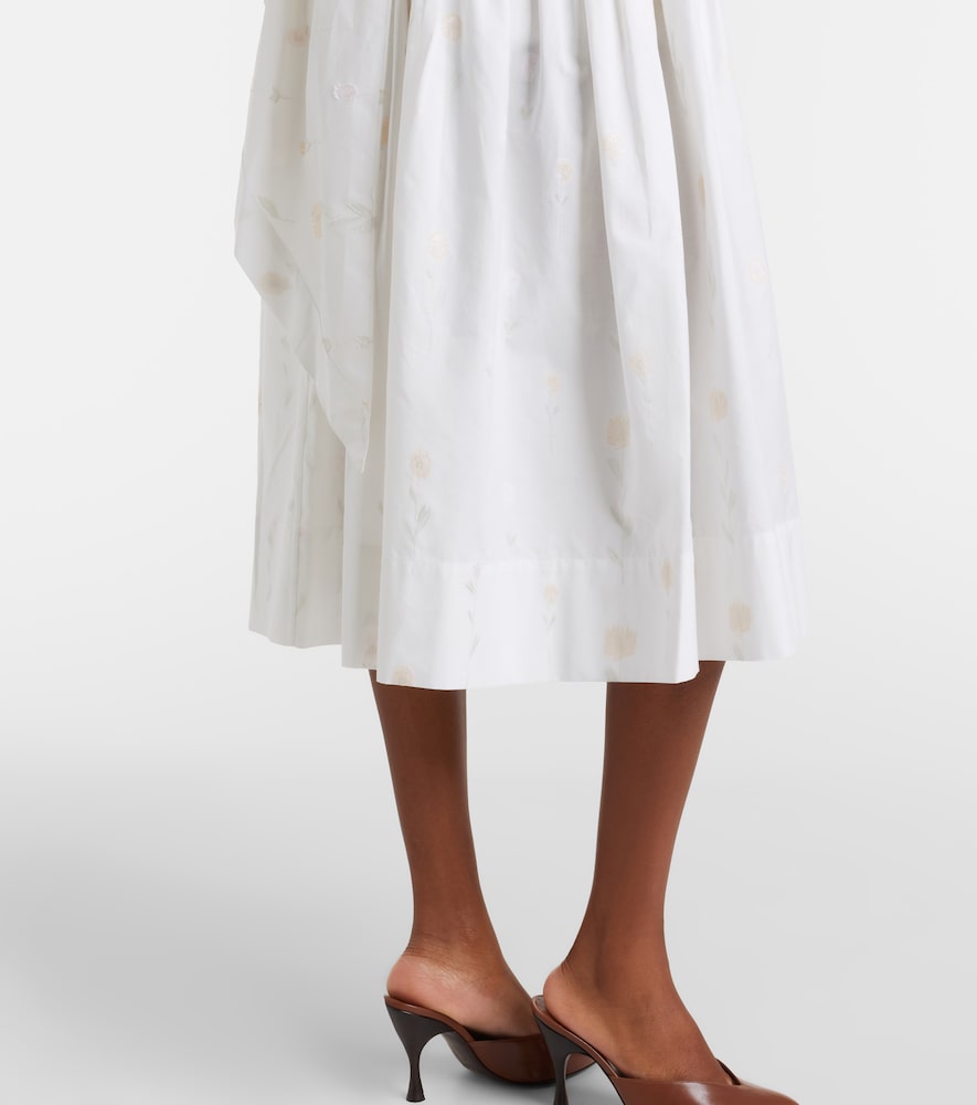 Sunday floral cotton-blend corset dress