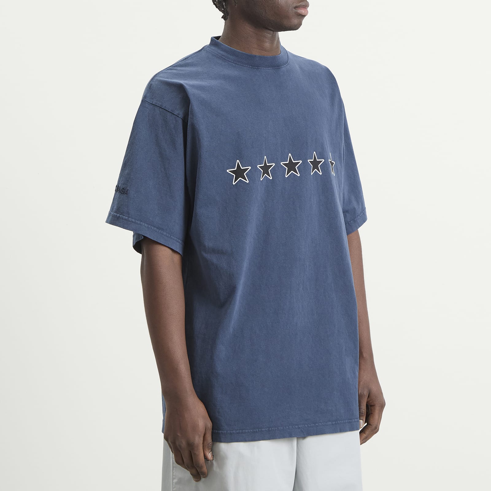 Men's Top Rating Printed T-Shirt Washed Navy