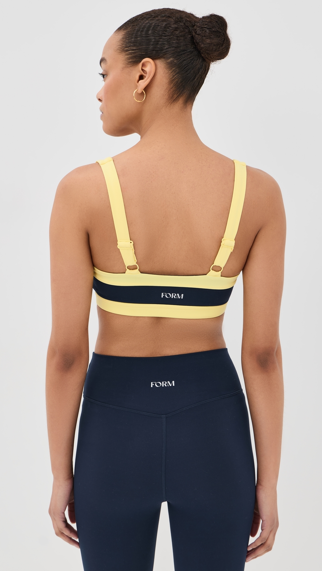 Straight Neck Bra Navy/Lemon