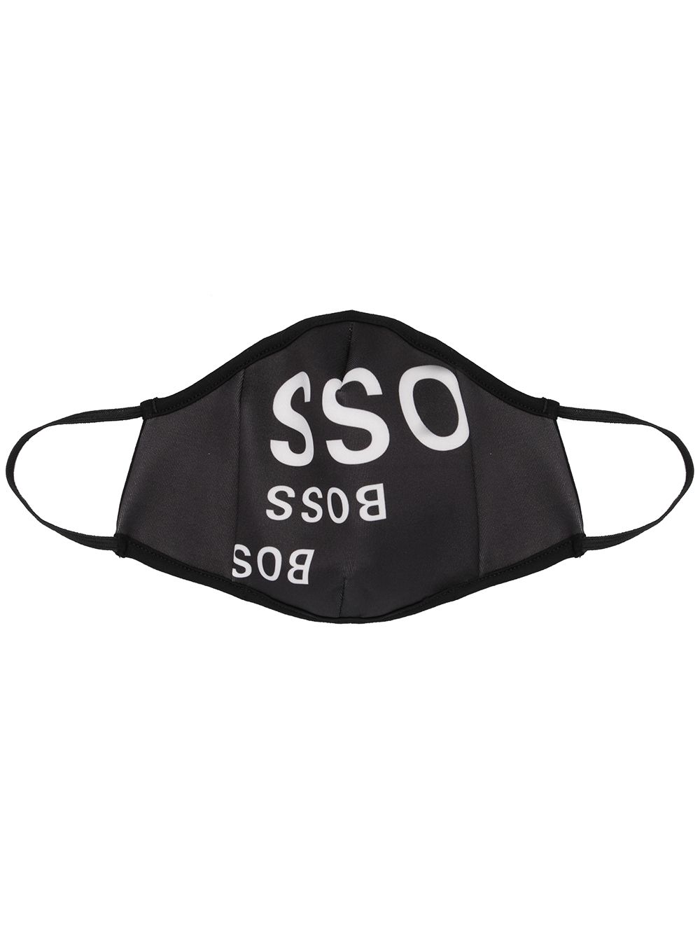 Logo print face mask - Black