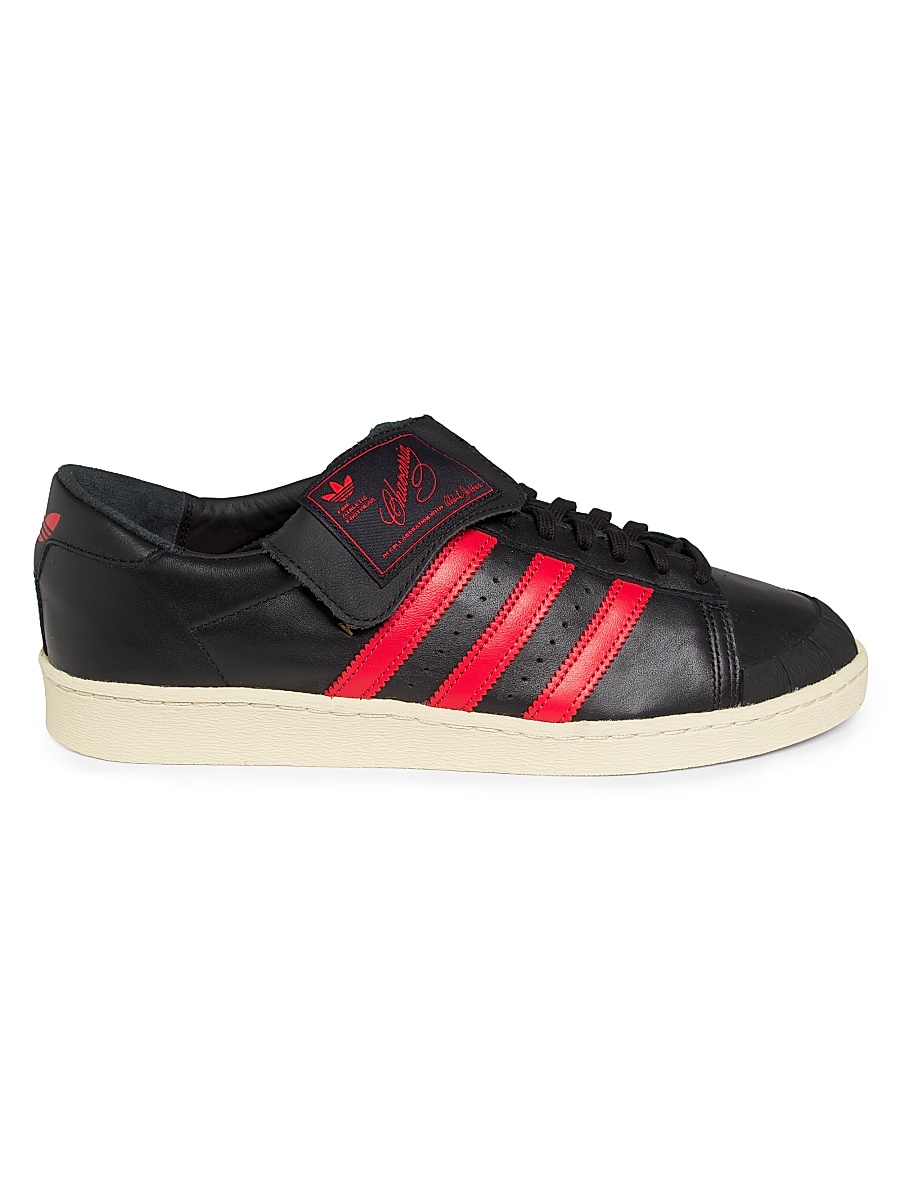 Men's X Willy Chavarria Jabbar Low-Top Leather Sneakers - Black Red