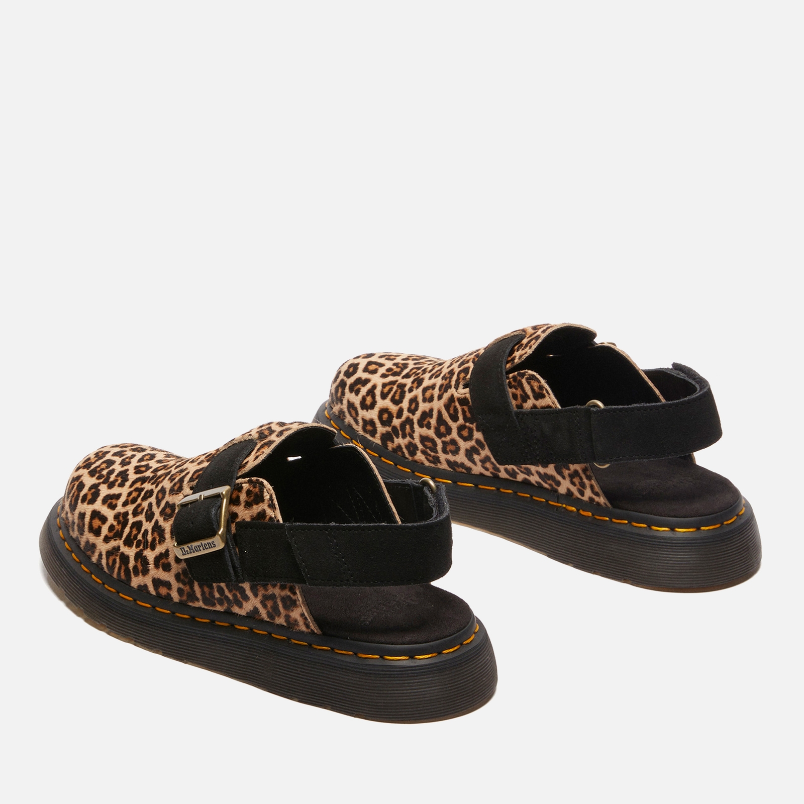 Dr. Martens Women's Jorge II Leopard Leather Mules - UK 3