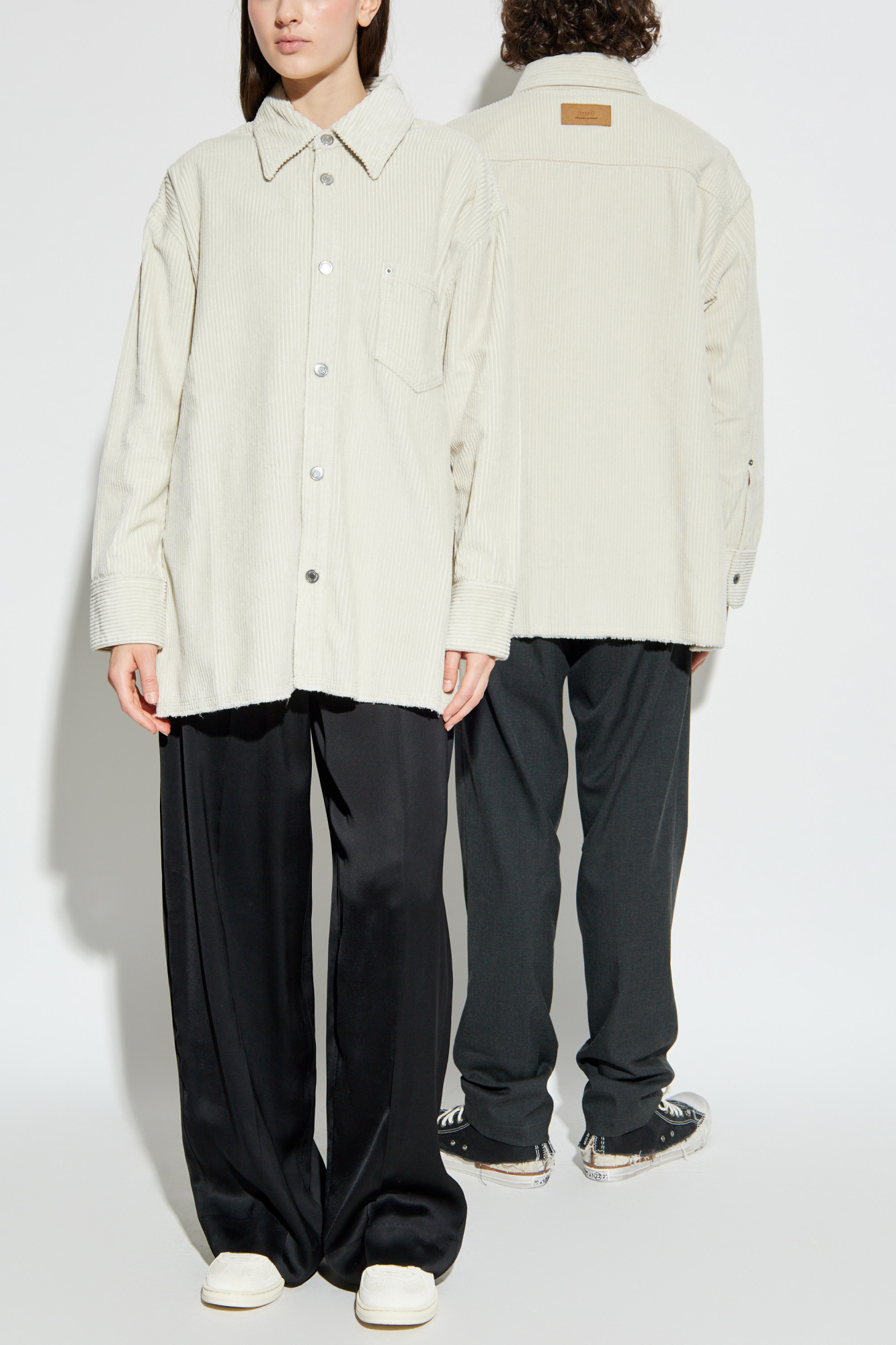 Corduroy Shirt, Unisex, Grey