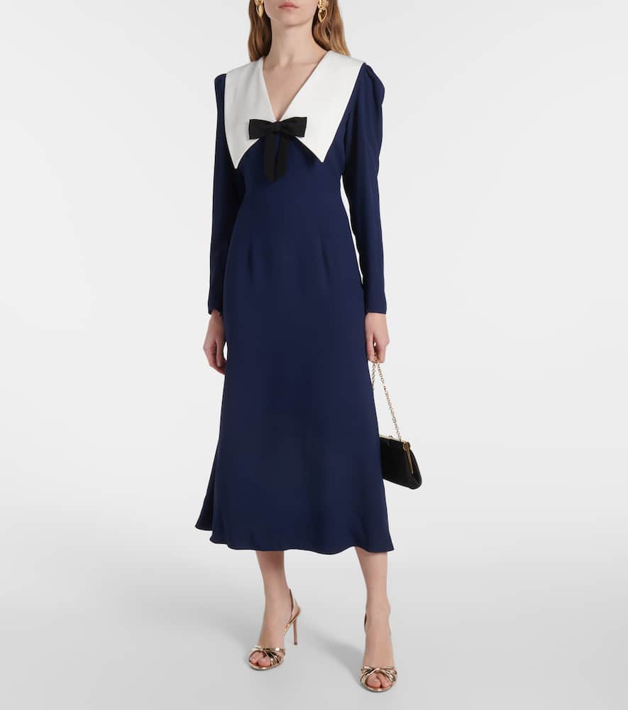 Envers bow-detail satin midi dress