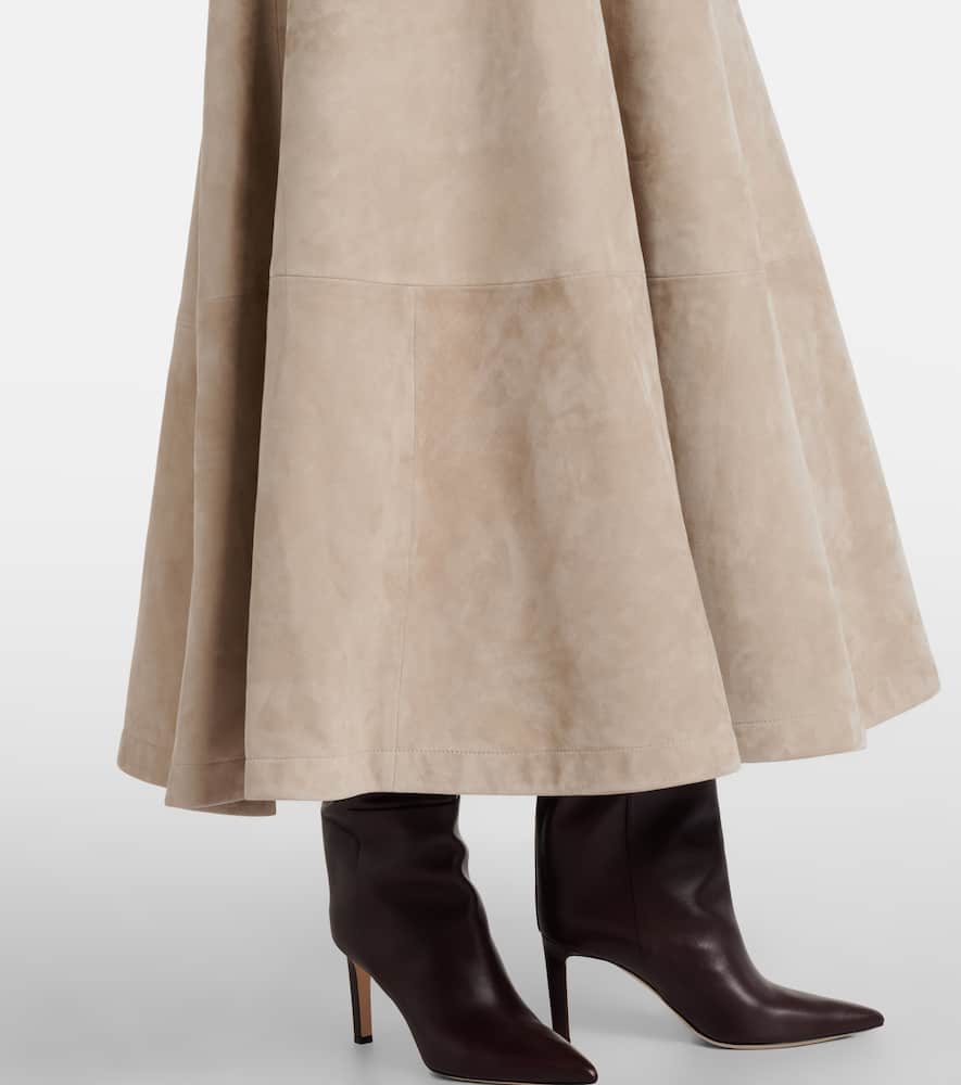 Varda suede maxi skirt