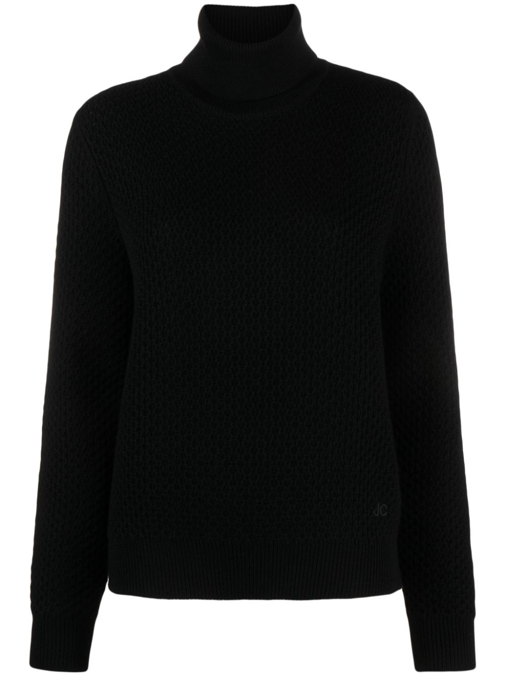 Rollneck wool jumper - Black