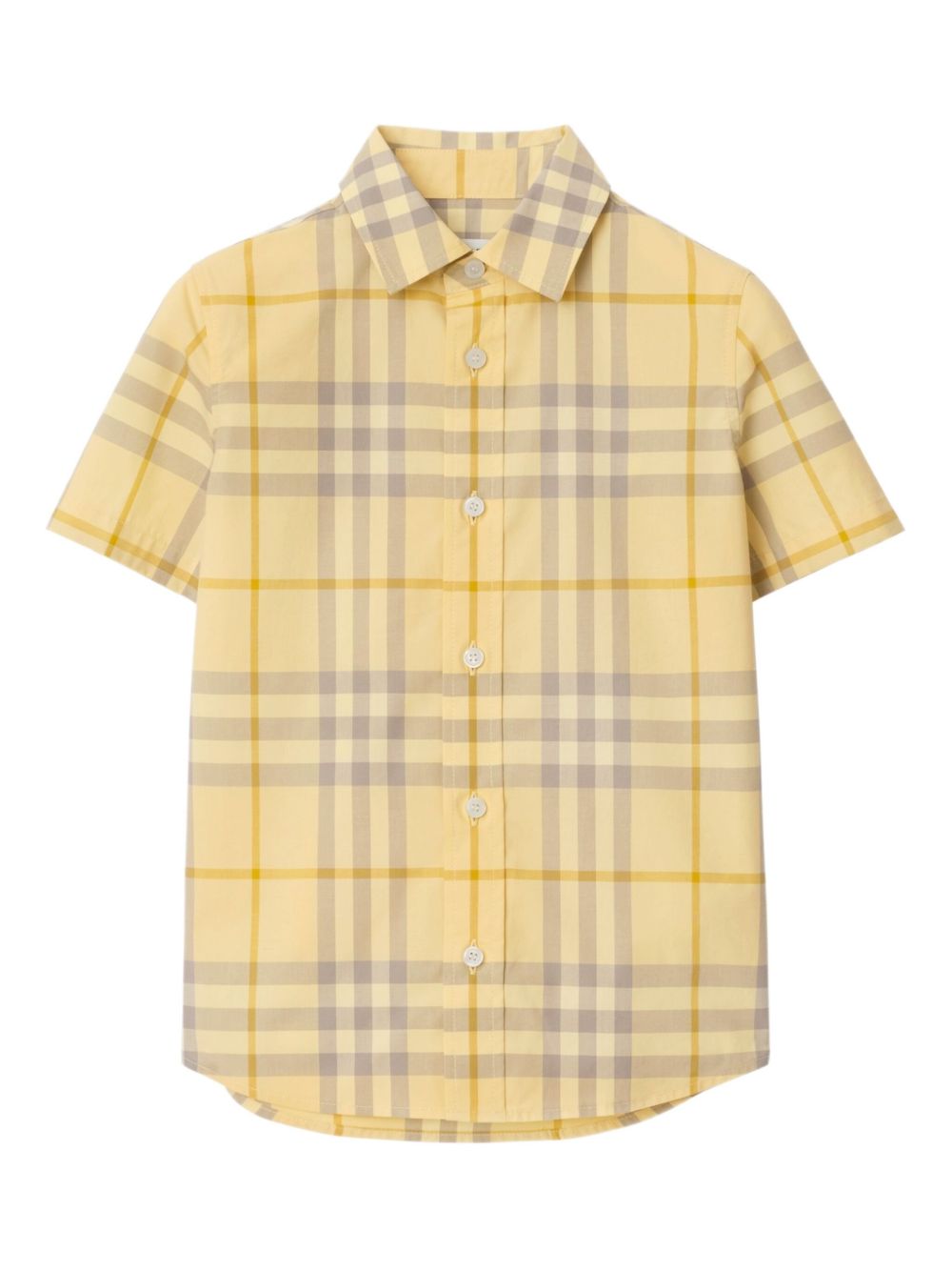 Burberry Kids checked cotton shirt - Yellow