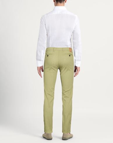 Man Pants Lime green Size 30 Cotton, Elastane