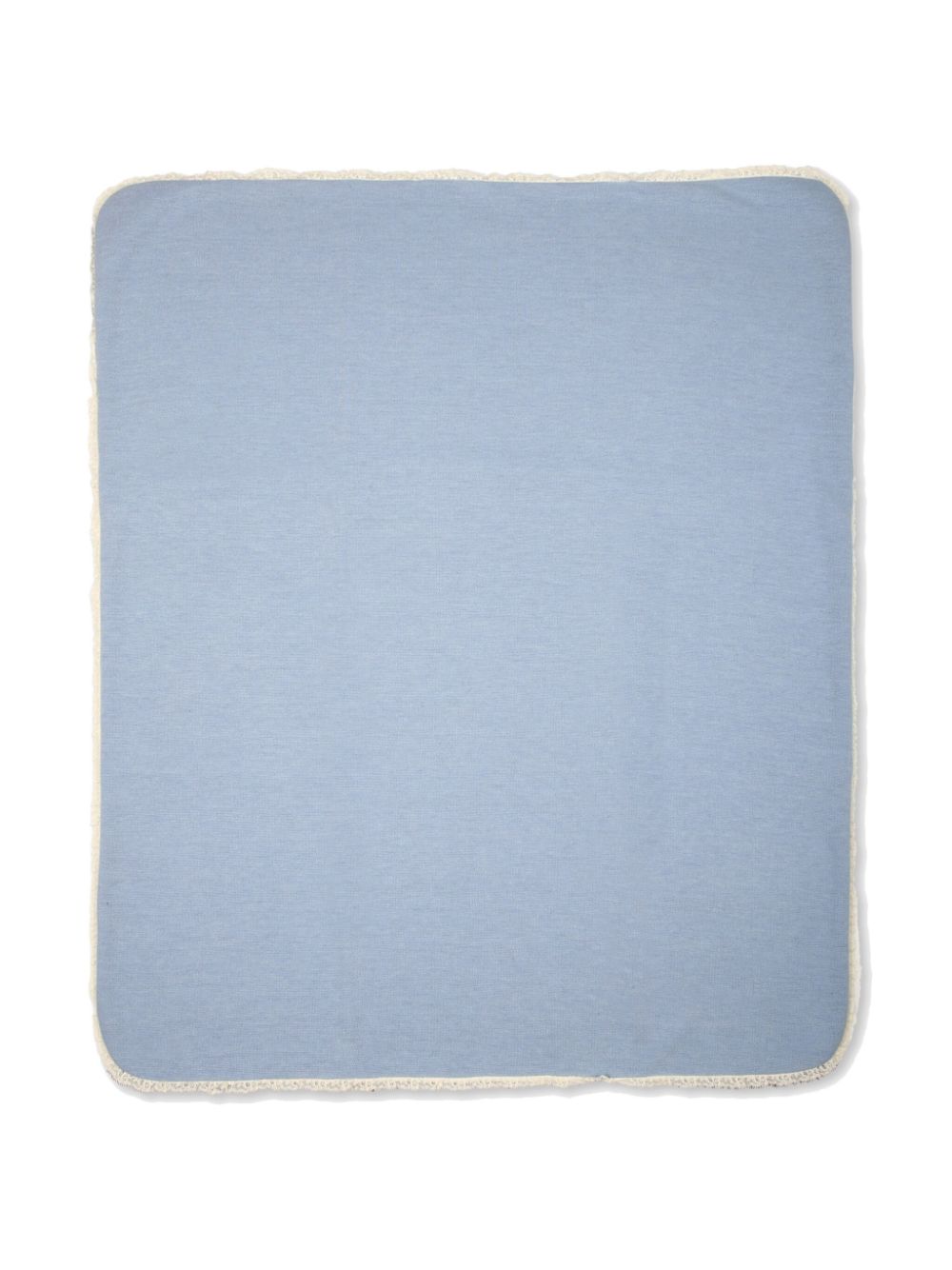 Lace-trim blanket - Blue