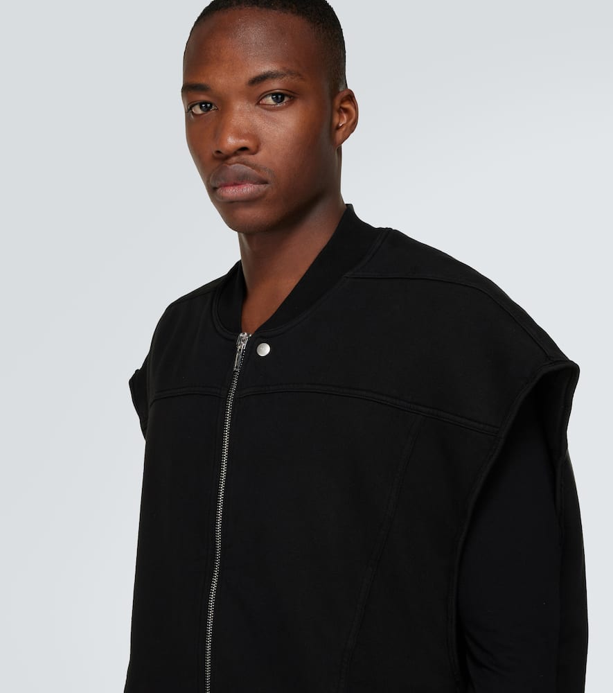 Oversized cotton jersey vest
