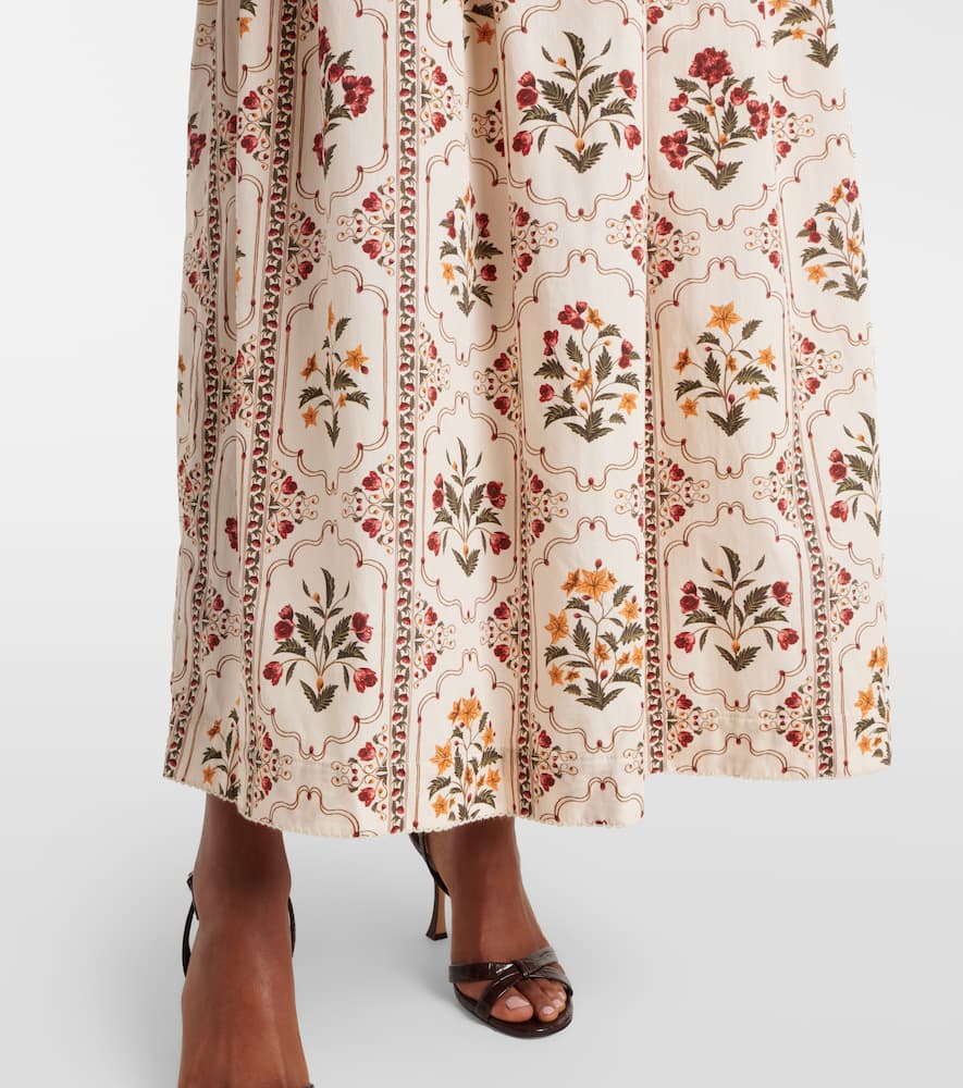 Otoño Andes floral cotton midi dress