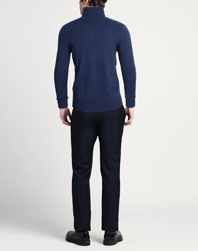 Man Turtleneck Navy Size 38 Merino Wool, Cashmere