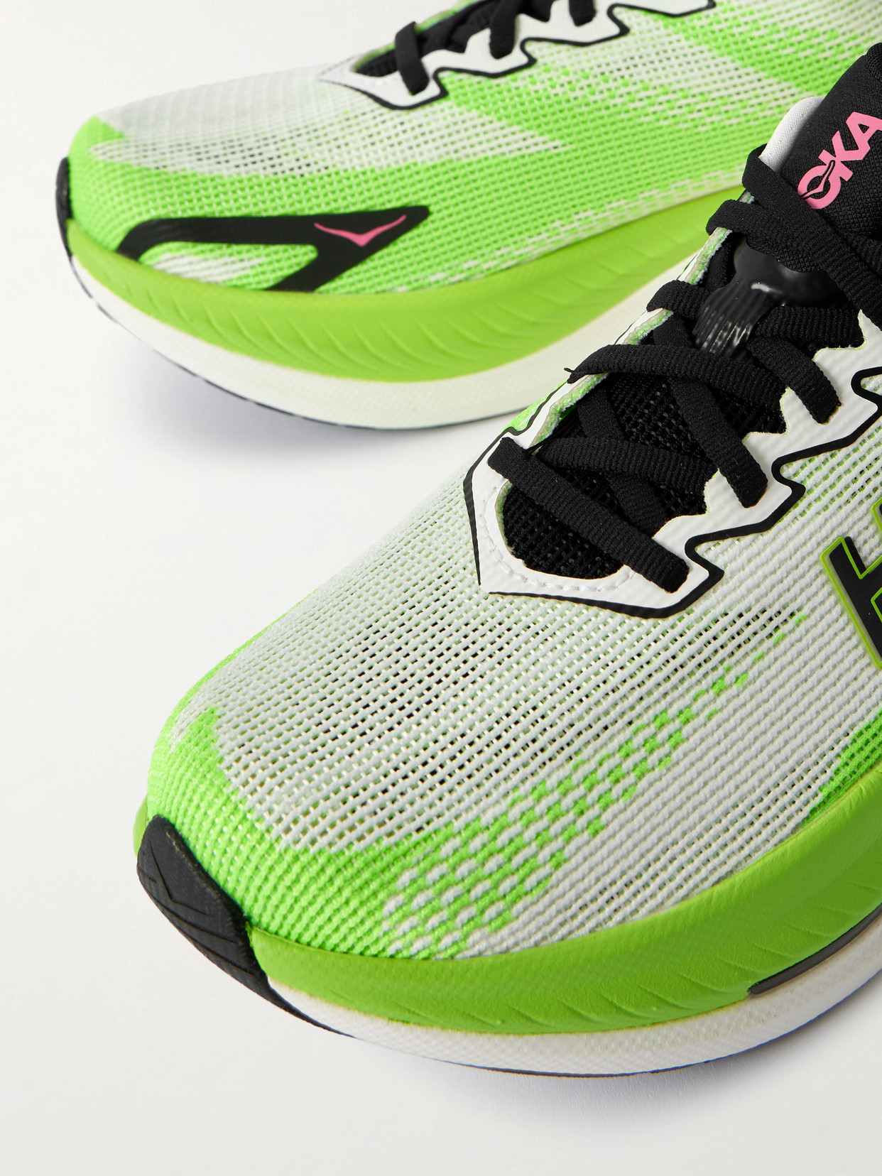 Mach X 3 Rubber-trimmed Mesh Sneakers - Green