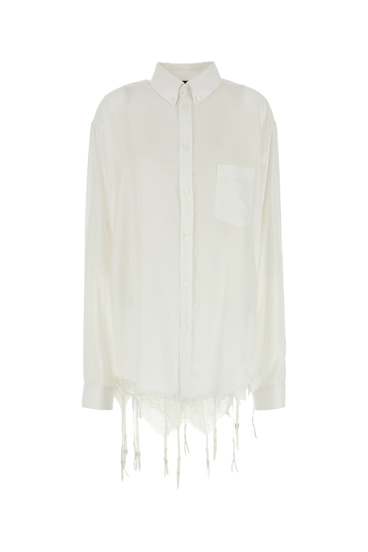 BALENCIAGA Camicia oversize in lyocell bianco DONNA