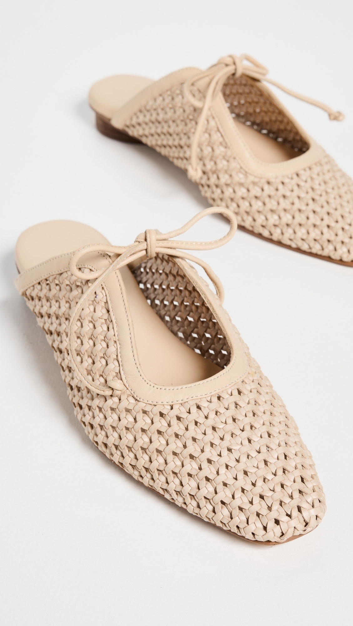 Ramio Basketweave Mules Vanilla