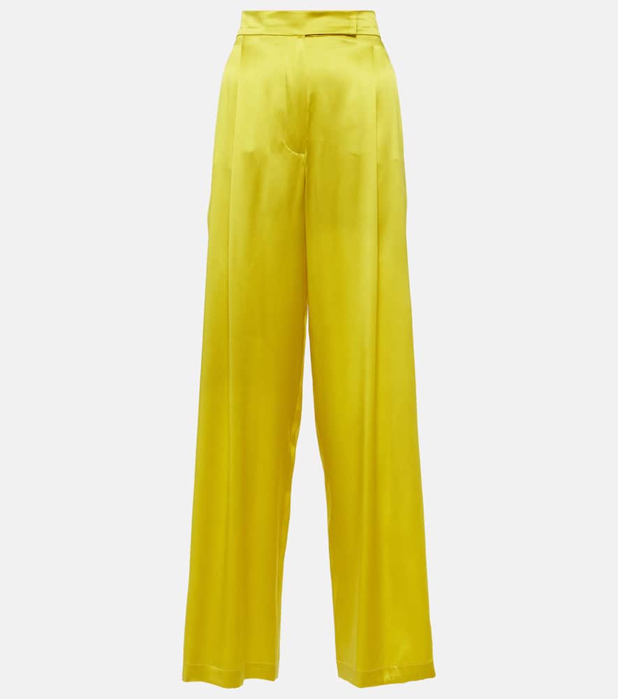 Elegante Fiesta silk wide-leg pants