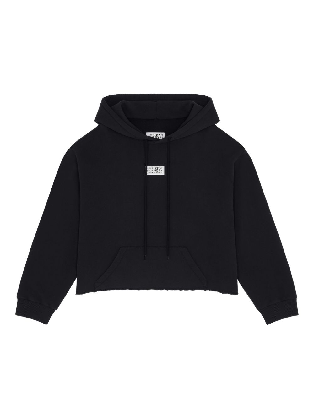 Logo Cotton Hoodie — Black