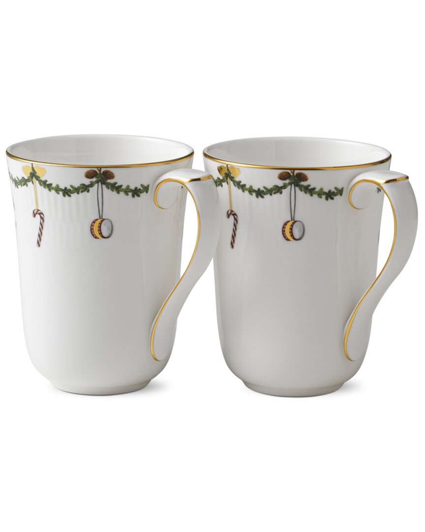 Star Fluted Christmas Mug Set