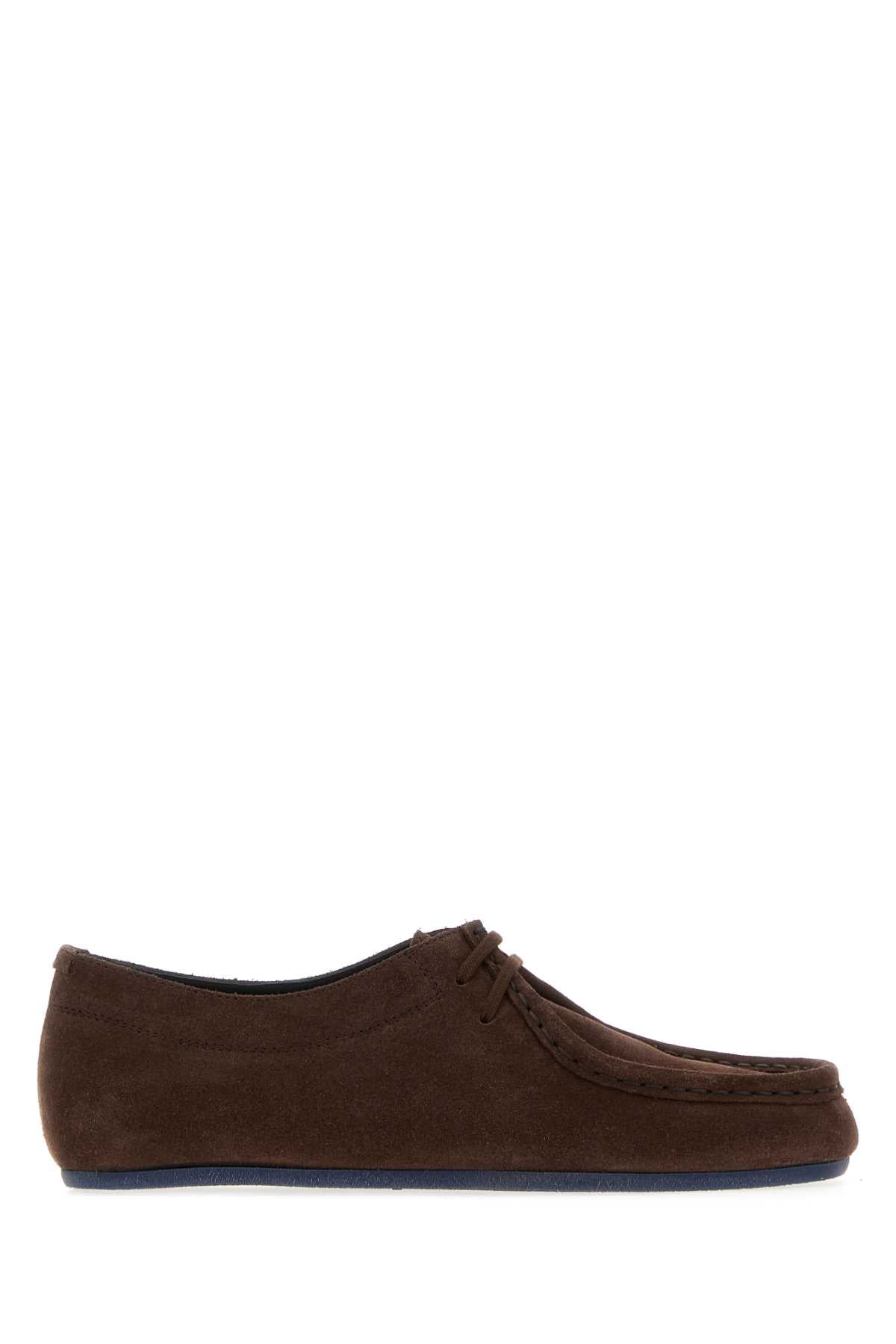 Hood Lace Up Lace-Up Flat — Brown