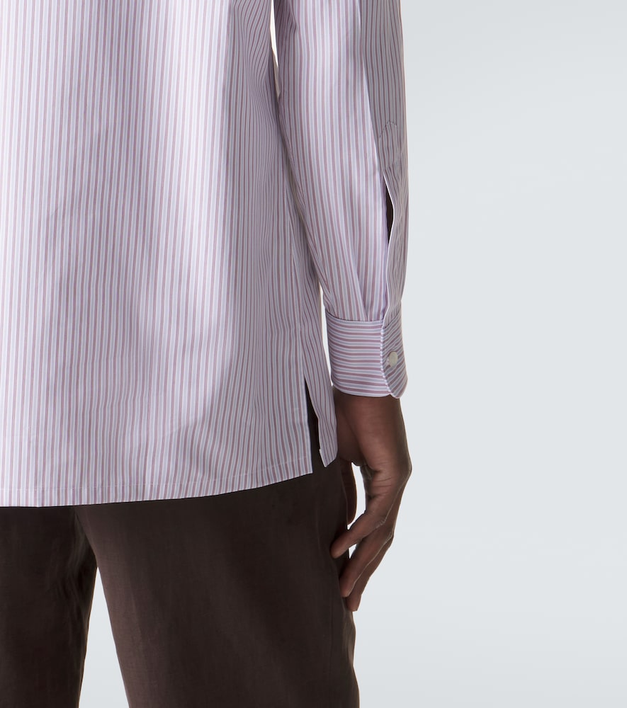 Striped cotton poplin shirt